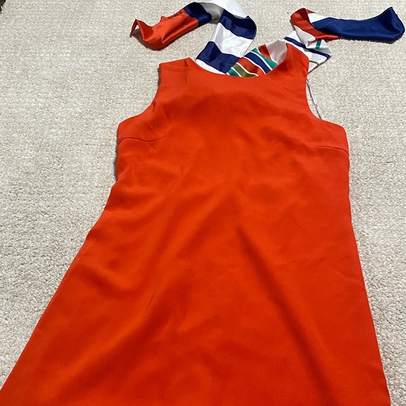 Lulu's Vibrant Orange Sleeveless Mini Dress Size XS - Picture 14 of 15